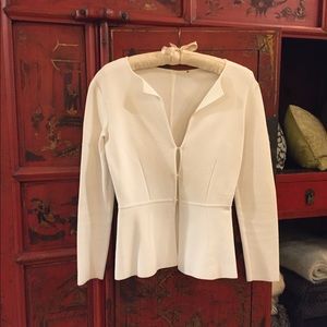 LK Bennett White Peplum Jacket
